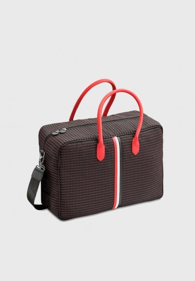 Carry-on bag Giovana black with red spots