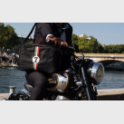 Men's canvas and grey leather bag Carlos VBR7