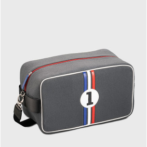 sac de sport homme rugby en tissu upcyclé gris foncé 2