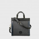 Small handbag trendy fabric and leather Gabi