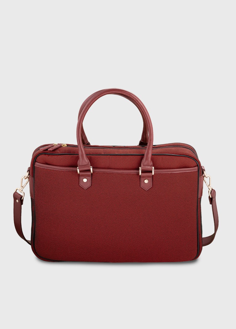 Burgundy computer bag Michele for woman