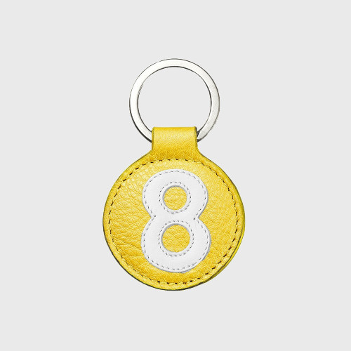 porte-cles-rond-femme-jaune