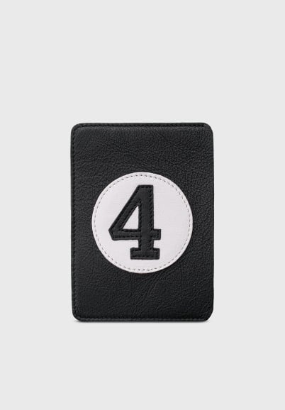 Protège passeport cuir noir original et rétro numéro 4