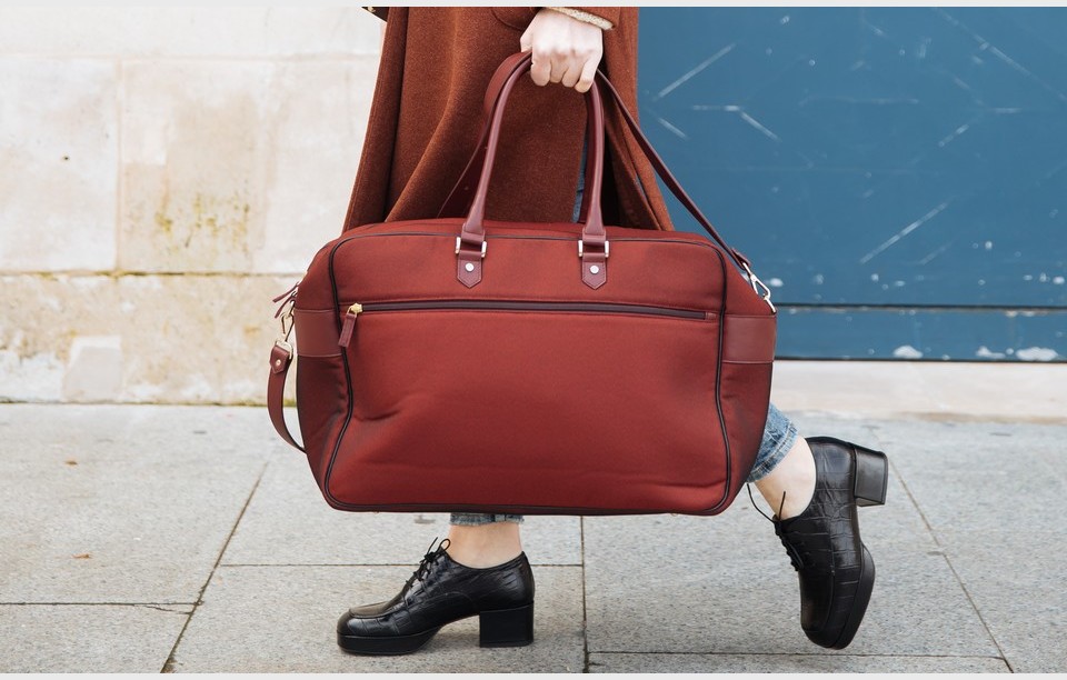 Women's cabin bag or burgundy Giovana bag