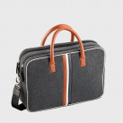 Canvas and leather men's desk briefcase Enzo ABB
