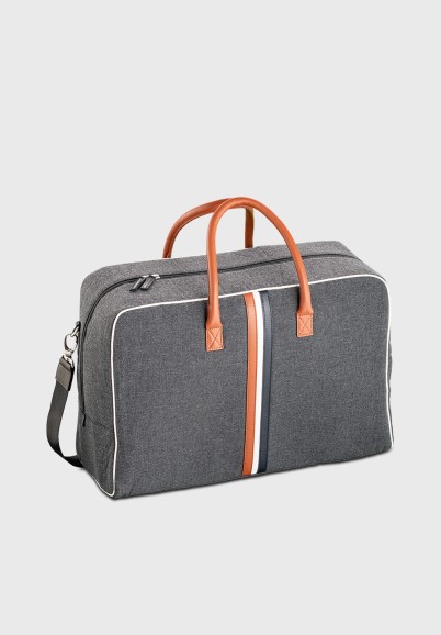 Ronaldo ABB unisex canvas and grey leather cabin baggage