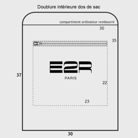 Sac à dos homme et femme tissu déperlant noir upcyclé Eugène - E2R