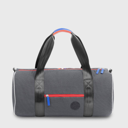 sac de sport homme unique en tissu recyclé gris