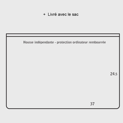 Sac ordinateur 15 pouces tissu et cuir bordeaux rétro Alberto - E2R