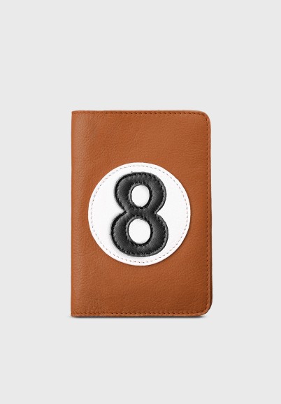 Leather camel wallet for man all in one