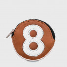 Small purse for coins in camel leather for man