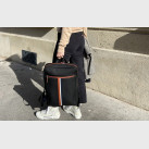 Men's black backpack in water repellent fabric Harry