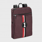 Men's burgundy backpack in water repellent fabric Harry