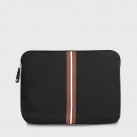 13 inches ecofriendly black and auburn padded laptop sleeve