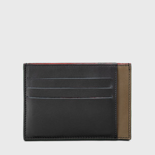 porte carte identité tendance homme en cuir noir