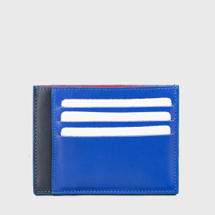 porte carte identite tendance pratique homme en cuir bleu 2