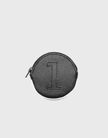 Porte monnaie homme tout noir petit rond et plat numéro 1