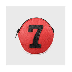 porte-monnaie rond homme original en cuir rouge et noir 2