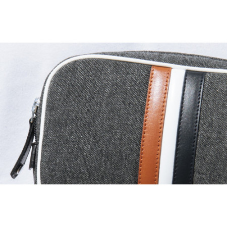 Trousse de toilette voyage homme en tissu déperlant gris