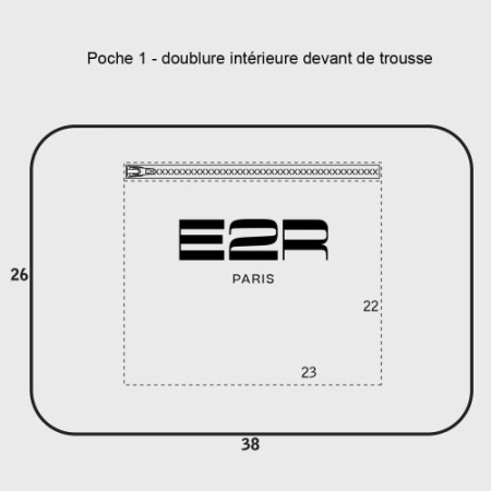 Sac ordinateur 15 pouces en tissu et cuir bleu et vert Enzo - E2R