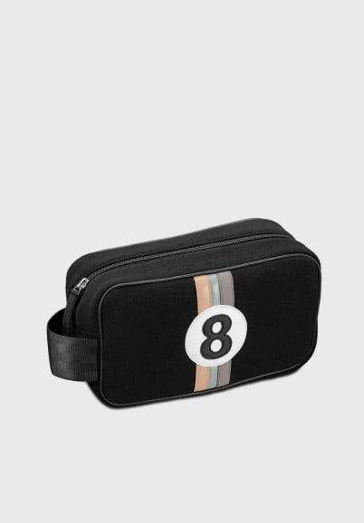 Bobby sustainable fabric and leather men's toiletry bag