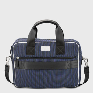 sac ordinateur bleu ecolo tendance homme en tissu upcyclé 2