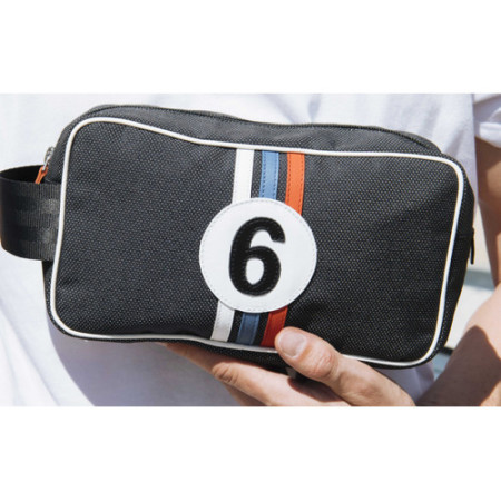 trousse homme ecolo en tissu réemployé noir