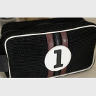 Bobby black fabric and leather toiletry bag number 1
