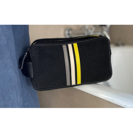 trousse de toilette écoresponsable homme en tissu déperlant noir