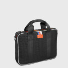 15 inches black woven fabric laptop bag for men Jo