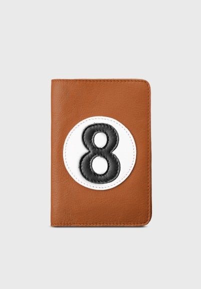 Customizable camel leather wallet for men