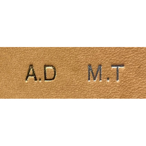 Etiquette bagage cuir marron et noir responsable personnalisée - E2R