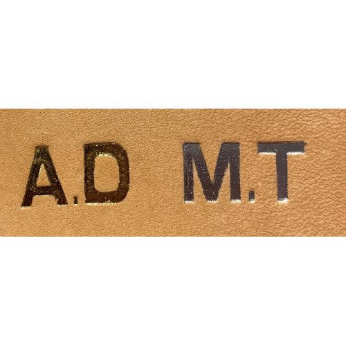 Etiquette bagage cuir luxe vert et noir personnalisée - E2R