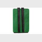 Etiquette bagage cuir luxe vert et noir personnalisée