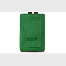 Luxury green and black personalized leather luggage tag