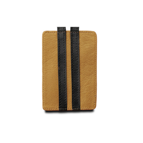 Porte adresse en cuir marron