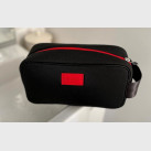 Toiletry bag for man grey canvas retro style