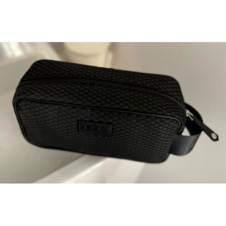 Trousse originale homme en tissu recyclé noir trousse de toilette