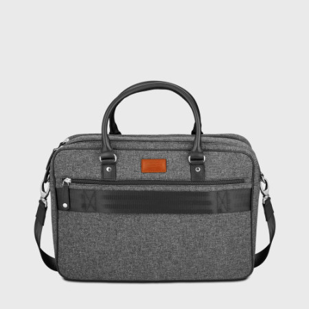 sac ordinateur homme gris écologique