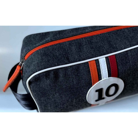 Trousse de toilette voyage écoresponsable homme en tissu gris