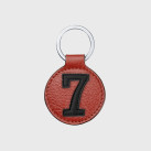Brown and black leather key ring for sporty men or women