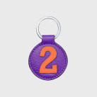 Mango and purple leather key ring for sporty men or women