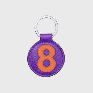 porte clés numero 9 violet mango 2