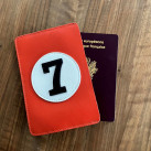 Protège passeport en cuir upcyclé mango numéro 7