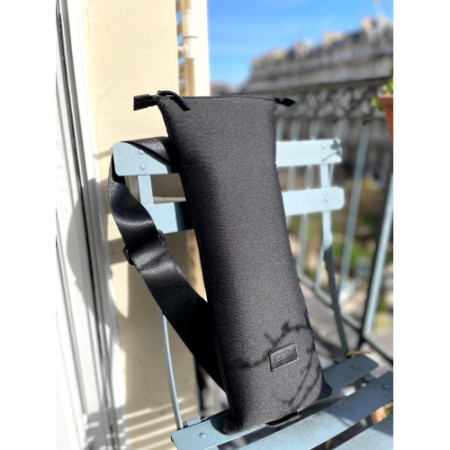 Sac pour batterie original en tissu réemployé noir