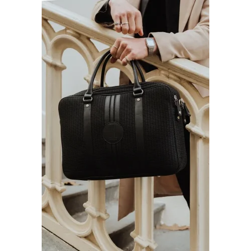 Sac ordinateur noire 15 pouces tendance multi poches - E2R