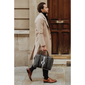 sac ordi original unisexe en tissu upcyclé gris 2