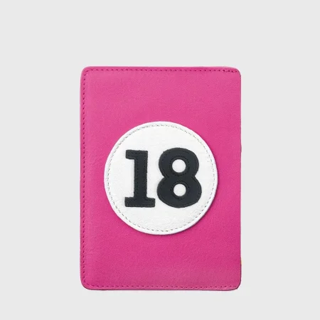 Protège-passeport en cuir rose passion n°18|collection E2R