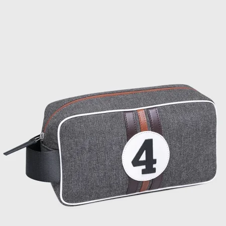 Trousse de toilette tissu gris Ascari | Accessoire pratique