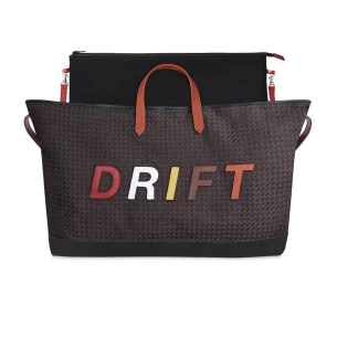 Sac cabas et sa housse ordinateur amovible CARMEN - Motif Rouge, blanc, jaune, marron, orange 2